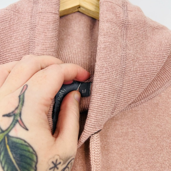 Sweaty Betty Pink Oversized High Neck Logo Dip Hem Yoga Gym Hoodie UK M - Picture 11 of 12